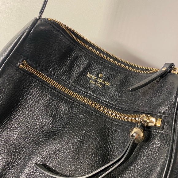 kate spade black leather crossbody - Picture 3 of 4